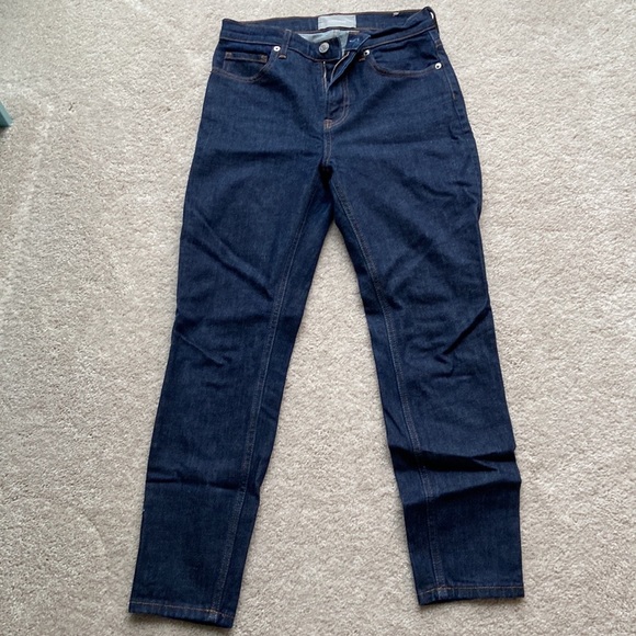 Everlane High Rise Skinny Ankle Dark Indigo Jeans - Picture 6 of 8